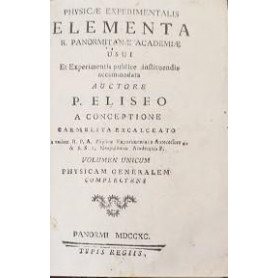 Phisicae experimentalis elementa R. Panormitanae Acadamiae usui