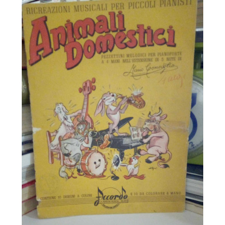 Animali Domestici. Ricreazioni musicali per piccoli pianisti.