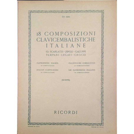 18 composizioni clavicembalistiche italiane (Renzo Silvestri)