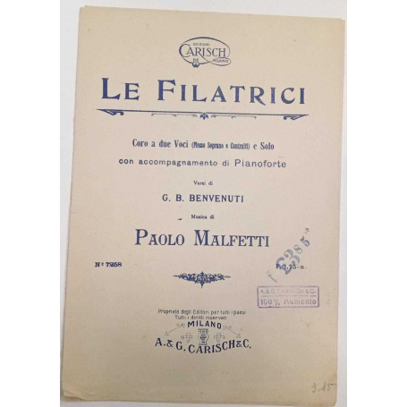 Le filatrici. Coro a due voci