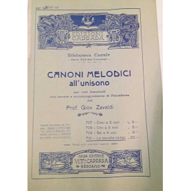 Canoni melodici all'unisono