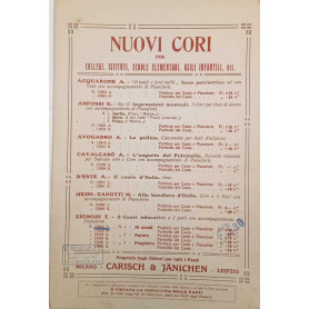 Nuovi Cori per collegi istituti scuole elementari asili infantili ecc.