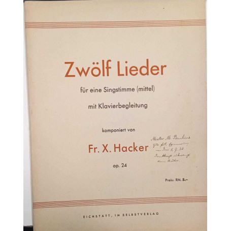 Zwolf Lieder