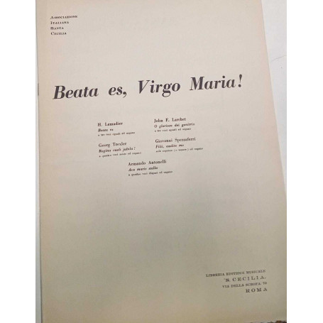 Beata es Virgo Maria