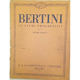 Bertini 25 studi progressivi Op.29