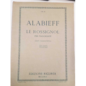 Alabieff Le Rossignol per pianoforte