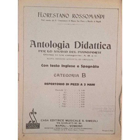 Antologia didattica per lo studio del pianoforte