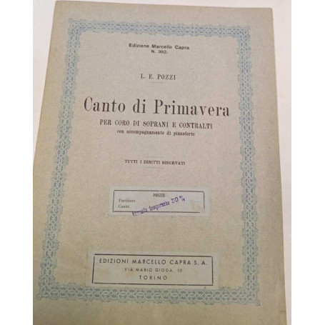 Canto di primavera per coro di soprani e contralti