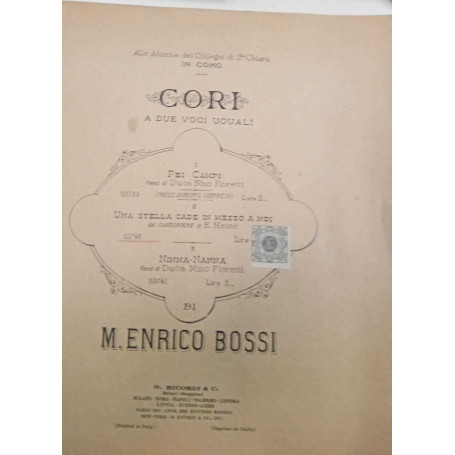 Alle alunne del collegio di Santa Chiara in Como. Cori a due voci uguali