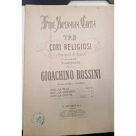 Fede speranza carità tre cori religiosi