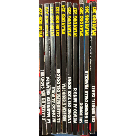 Lotto 9 numeri Dylan Dog (n° 330-351-352-354-355-357-359-366-387).