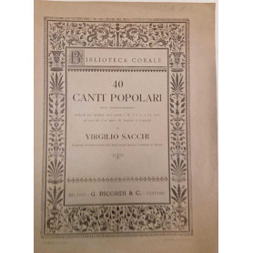 40 canti popolari senza accompagnamento