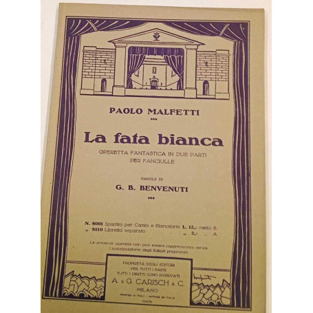 La fata bianca operetta fantastica in due parti per fanciulle