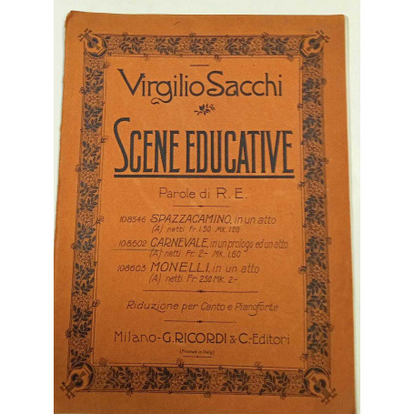 Scene educative. Riduzione per canto e pianoforte