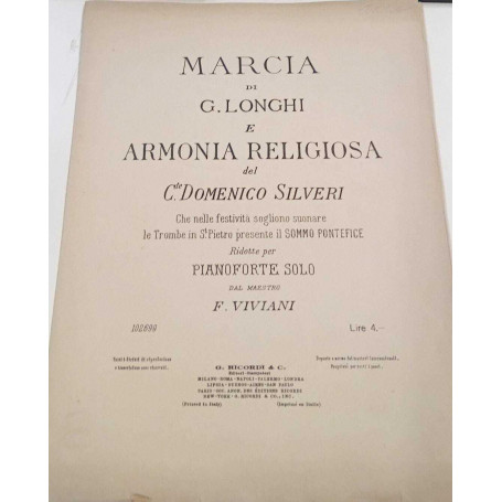 Marcia di G.Longhi a armonia religiosa