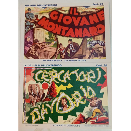 Gli albi dell'intrepido dal n. 1 al n. 20.