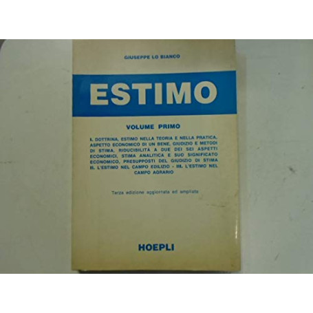 Estimo (Vol. 1°)