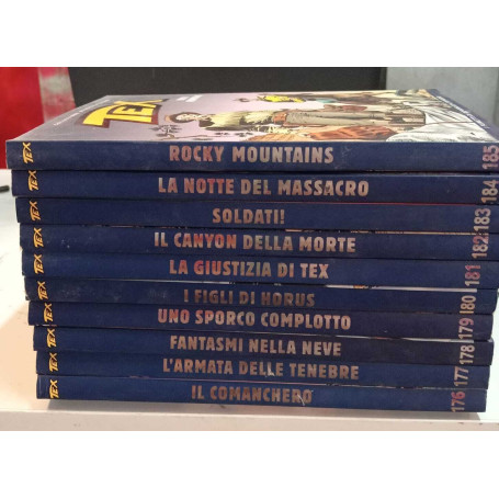 Tex collezione storica a colori n. 10 albi dal n. 176 al n. 185.