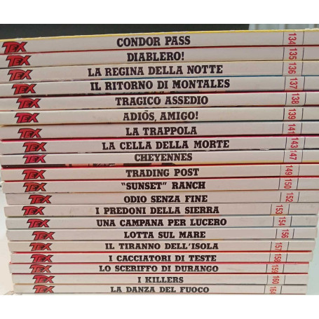 Tutto tex. Albi dal n. 134 al n. 164.