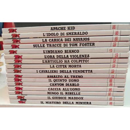 Tutto tex. Albi dal n. 165 al n. 187.