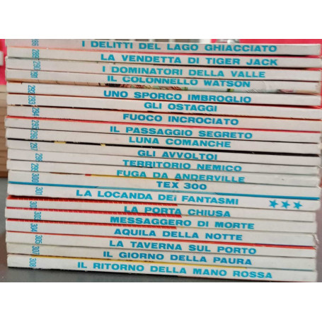 Tex. Lotto albi n. 20 dal n. 286 al n. 308.
