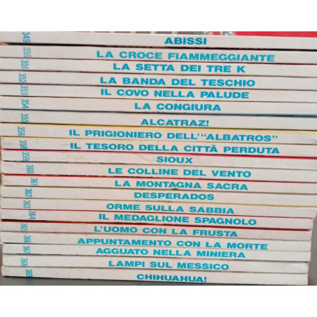 Tex. Lotto albi n. 20 dal n. 349 al n. 369.