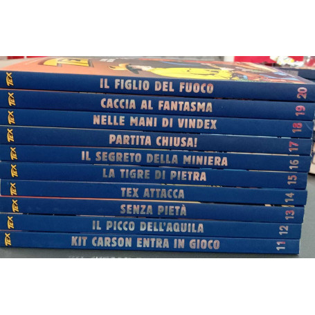 Tex collezione storica a colori lotto 10 albi dal n. 11 al n. 20.