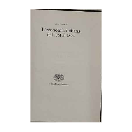 L'economia italiana dal 1861 al 1894