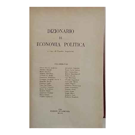 Dizionario di economia politica