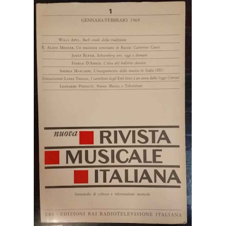 Nuova rivista musicale italiana. N.1. Gennaio/Febbraio 1969.