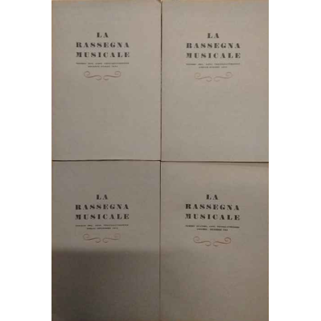 La rassegna musicale. Anno 24º 1954. 4 volumi