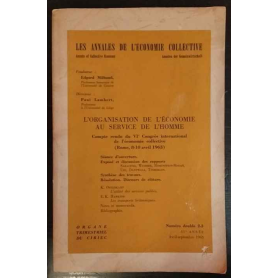 Les annales de l'economie collective