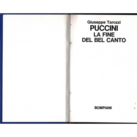Puccin. La fine del bel canto