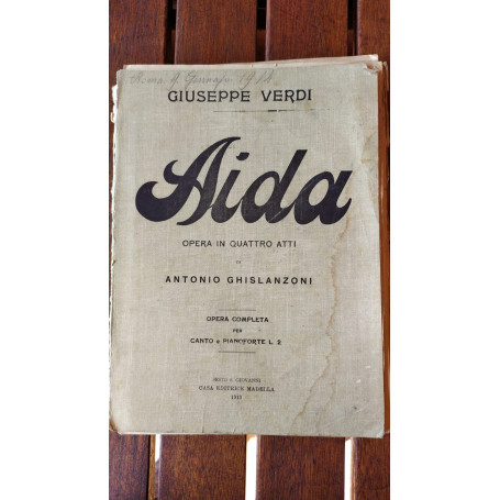 Aida Giuseppe Verdi Opera completa per canto e pianoforte L.2