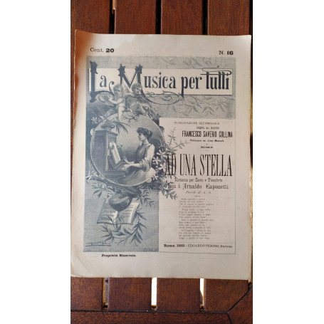 Ad una stella  Romanza per canto e pianoforte