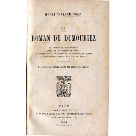 Le roman de Dumouriez